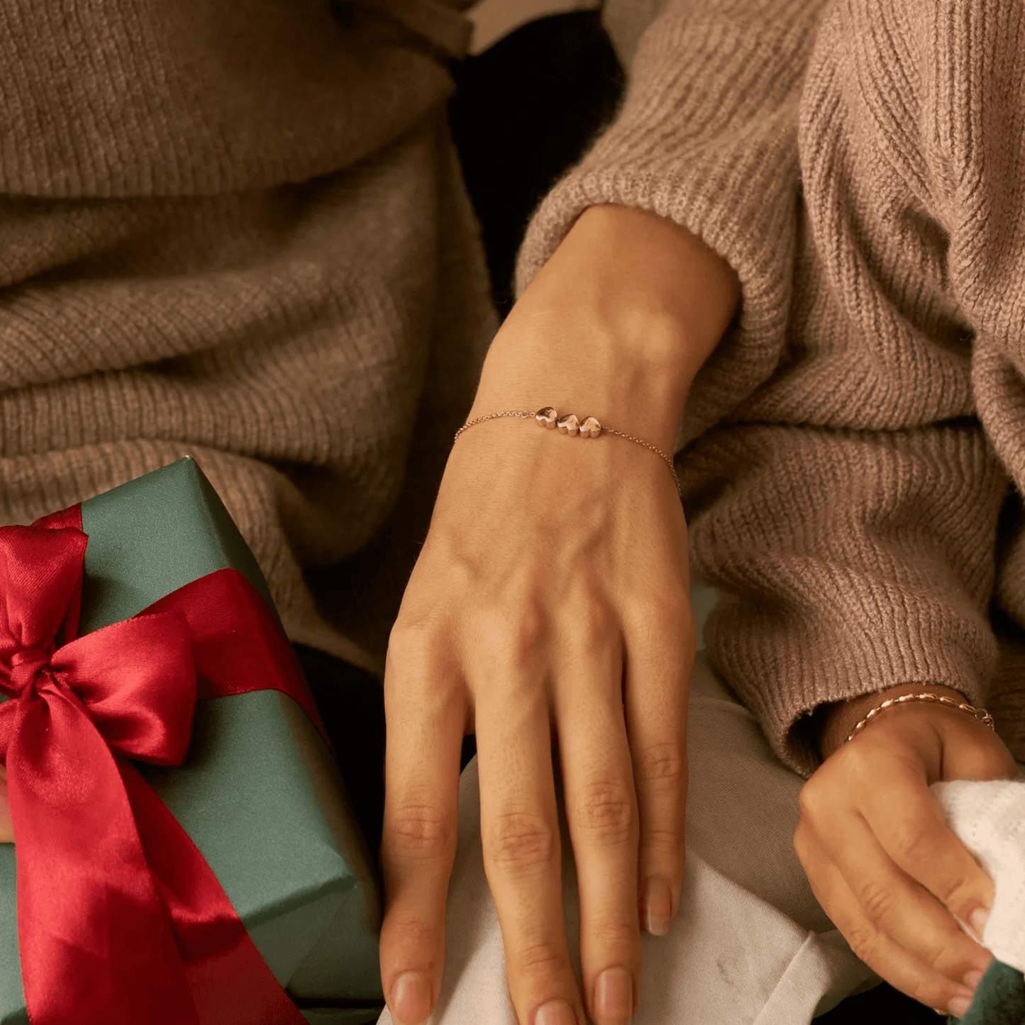 Custom Heart Initial Bracelet - Silver / 2