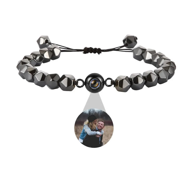 Remember Bracciale con pietre personalizzato con foto - Joelite Gioielli