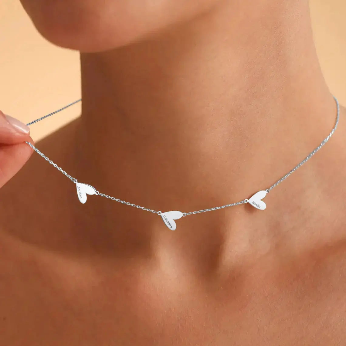 Custom Engraved Heart Necklace ByHeartJewelry
