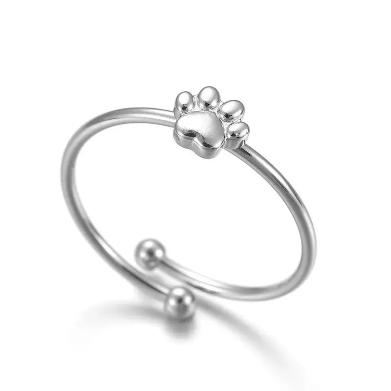 Stainless Steel Paw Ring (One size) ByHeartJewelry