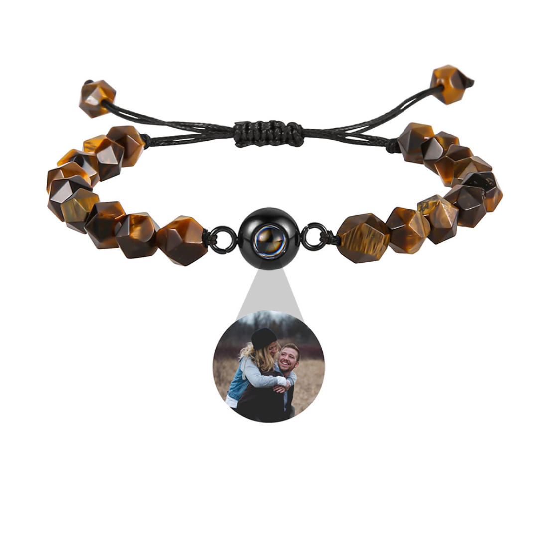Remember Bracciale con pietre personalizzato con foto - Joelite Gioielli