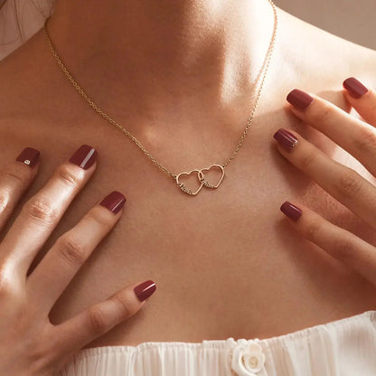 Custom Heart Name Necklace - Gold / 3