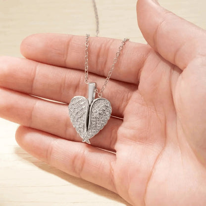 Custom Angel Photo Locket Necklace - Image 6