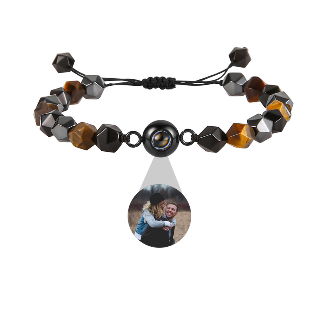 Remember Bracciale con pietre personalizzato con foto - Joelite Gioielli