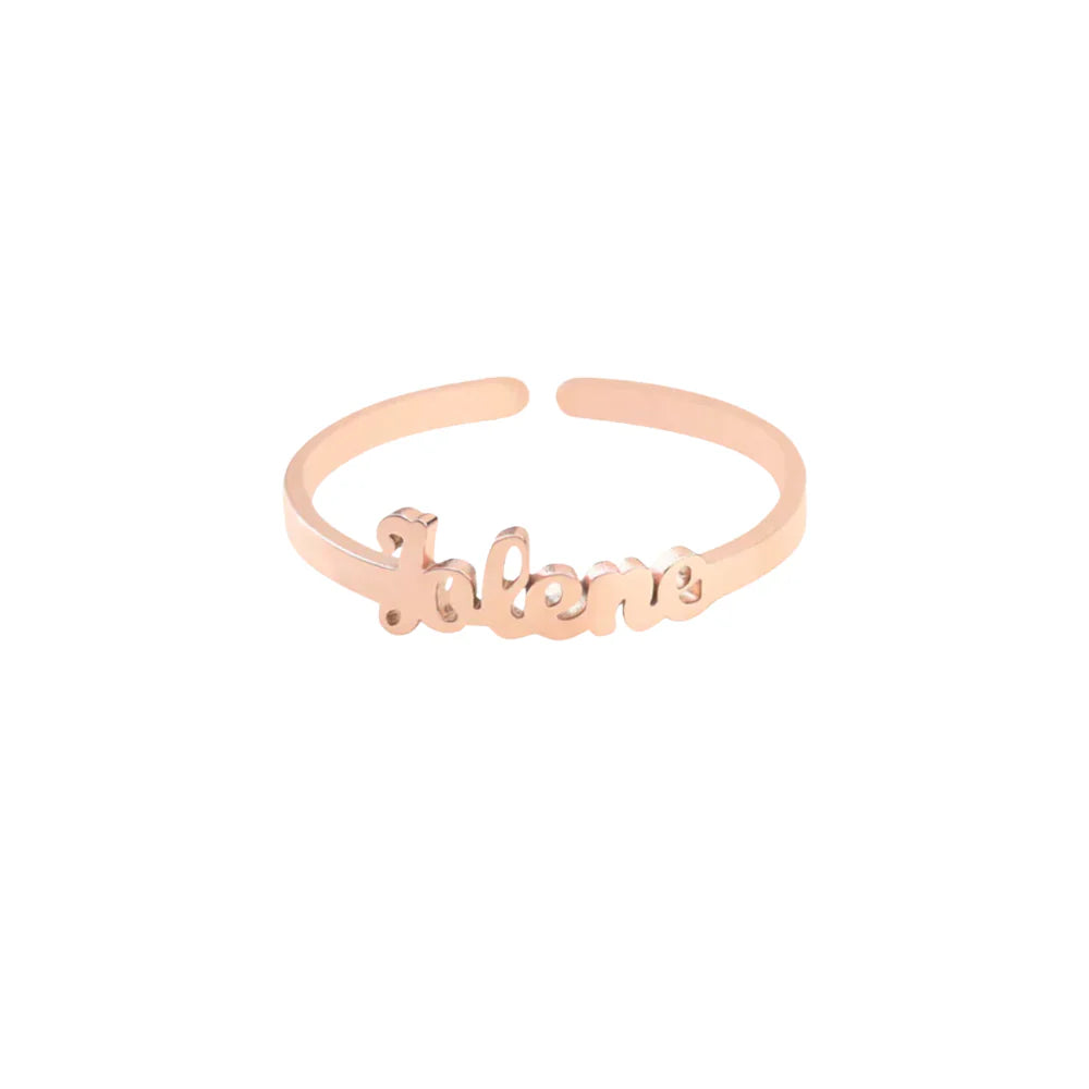Custom Name Ring - 1 name / Rose gold