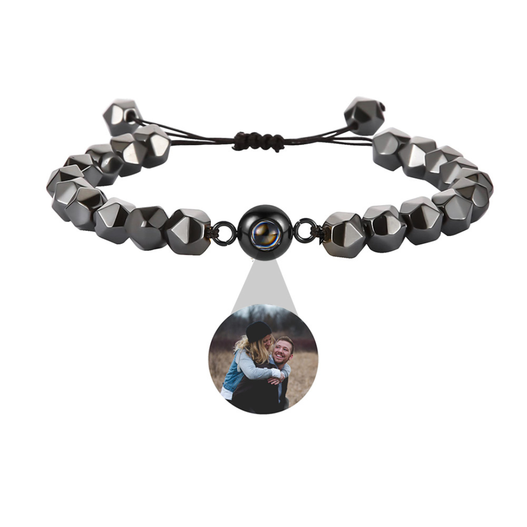 Remember Bracciale con pietre personalizzato con foto - Joelite Gioielli
