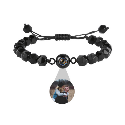 Remember Bracciale con pietre personalizzato con foto - Joelite Gioielli