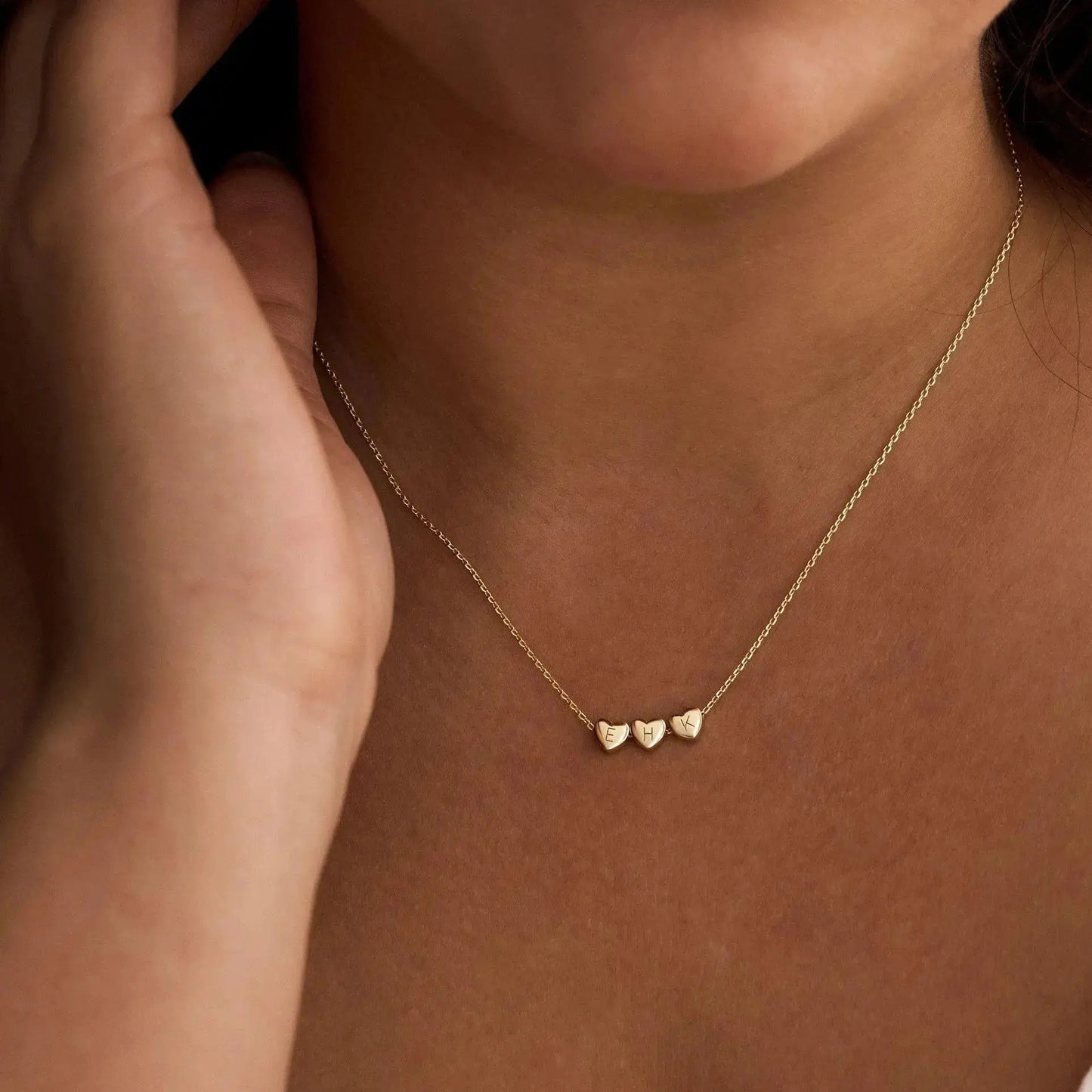 Custom Heart Initial Necklace ByHeartJewelry