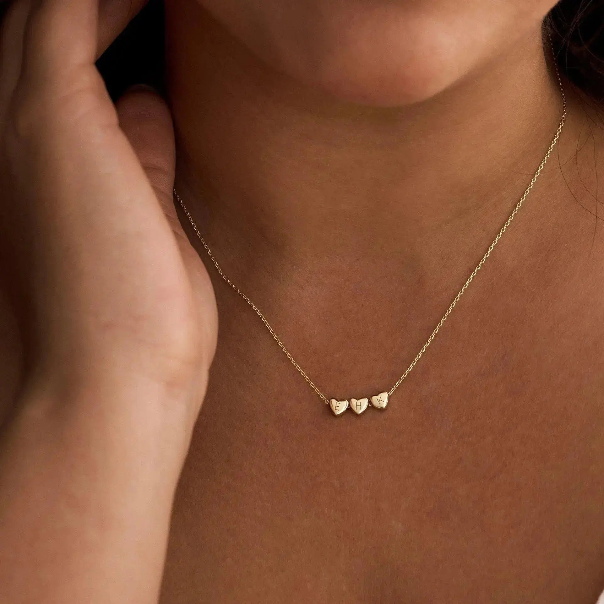 Custom Heart Initial Necklace ByHeartJewelry