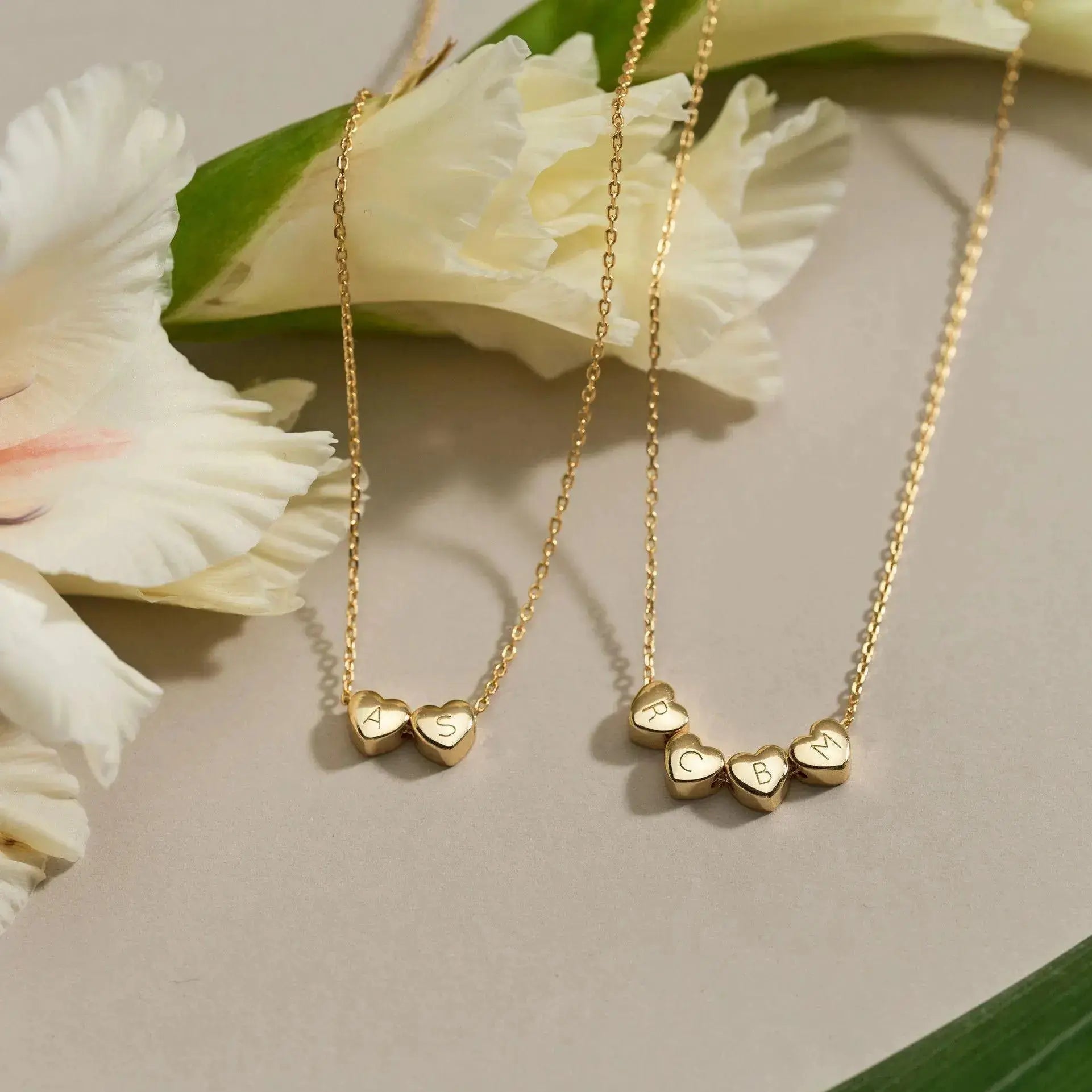 Custom Heart Initial Necklace ByHeartJewelry