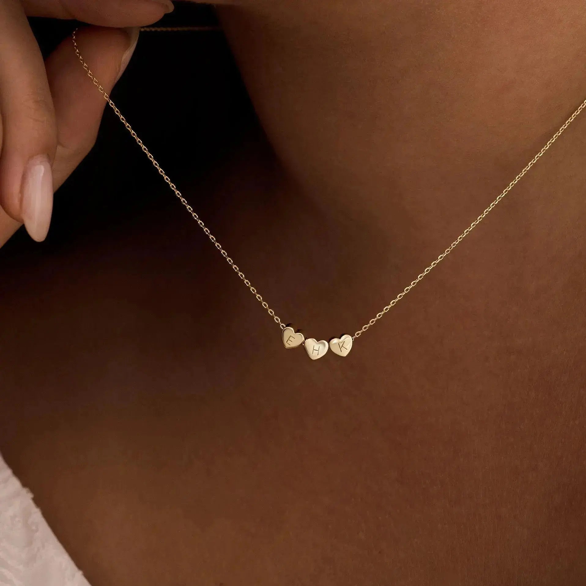 Custom Heart Initial Necklace ByHeartJewelry