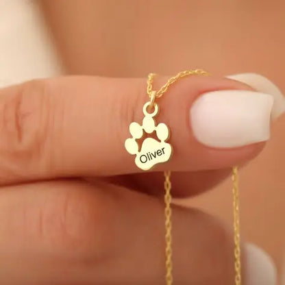 Κολιέ με Πατούσα & Όνομα Φωτογραφικό Κόσμημα