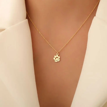 Κολιέ με Πατούσα & Όνομα Φωτογραφικό Κόσμημα