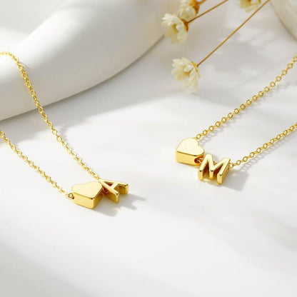 Heart Initial Bracelet - ByHeartJewelry