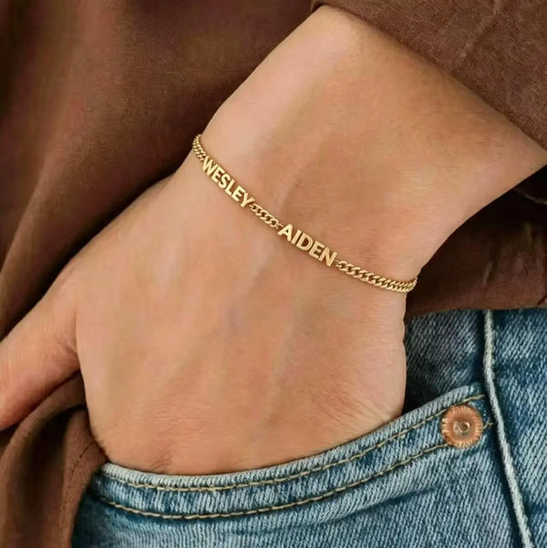 Custom Name Bracelet ByHeartJewelry