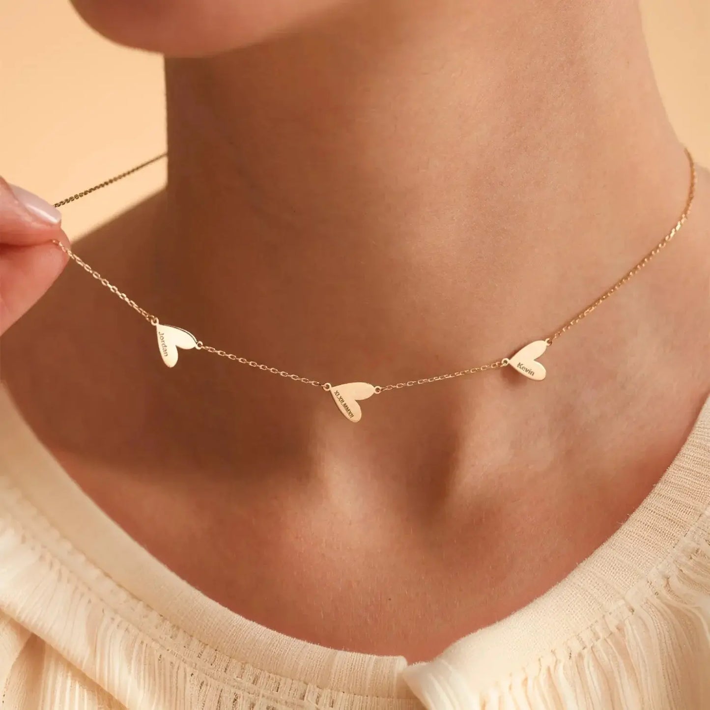 Custom Engraved Heart Necklace ByHeartJewelry