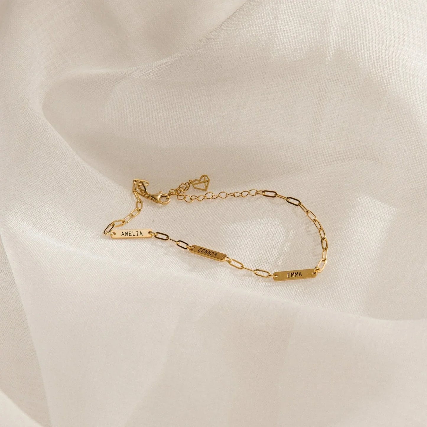 Custom Name Bar Bracelet - Gold / 5