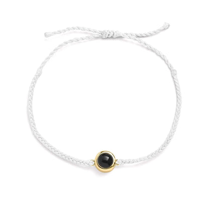 Personalized bracelet with photo - Hvid/Guld