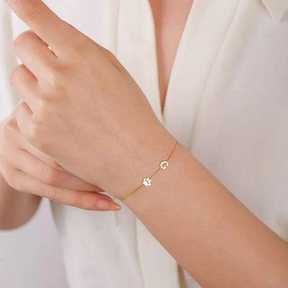 Βραχιόλι με Πλαϊνά Αρχικά - Ασήμι 925 / 1