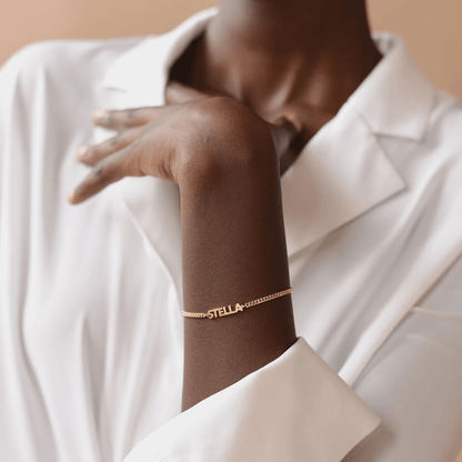 Custom Name Bracelet - Gold / 3
