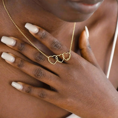 Custom Heart Name Necklace - Gold / 6