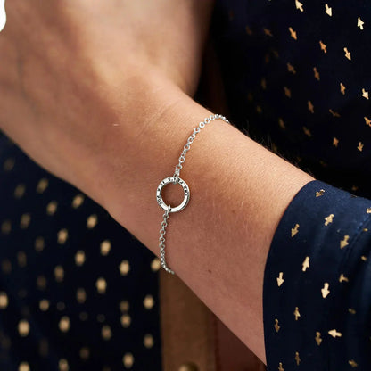 Custom Ring Name Bracelet - Gold / 5