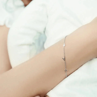 Βραχιόλι με Πλαϊνά Αρχικά - Χρυσό / 2