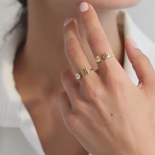 Custom Pet Initial Ring