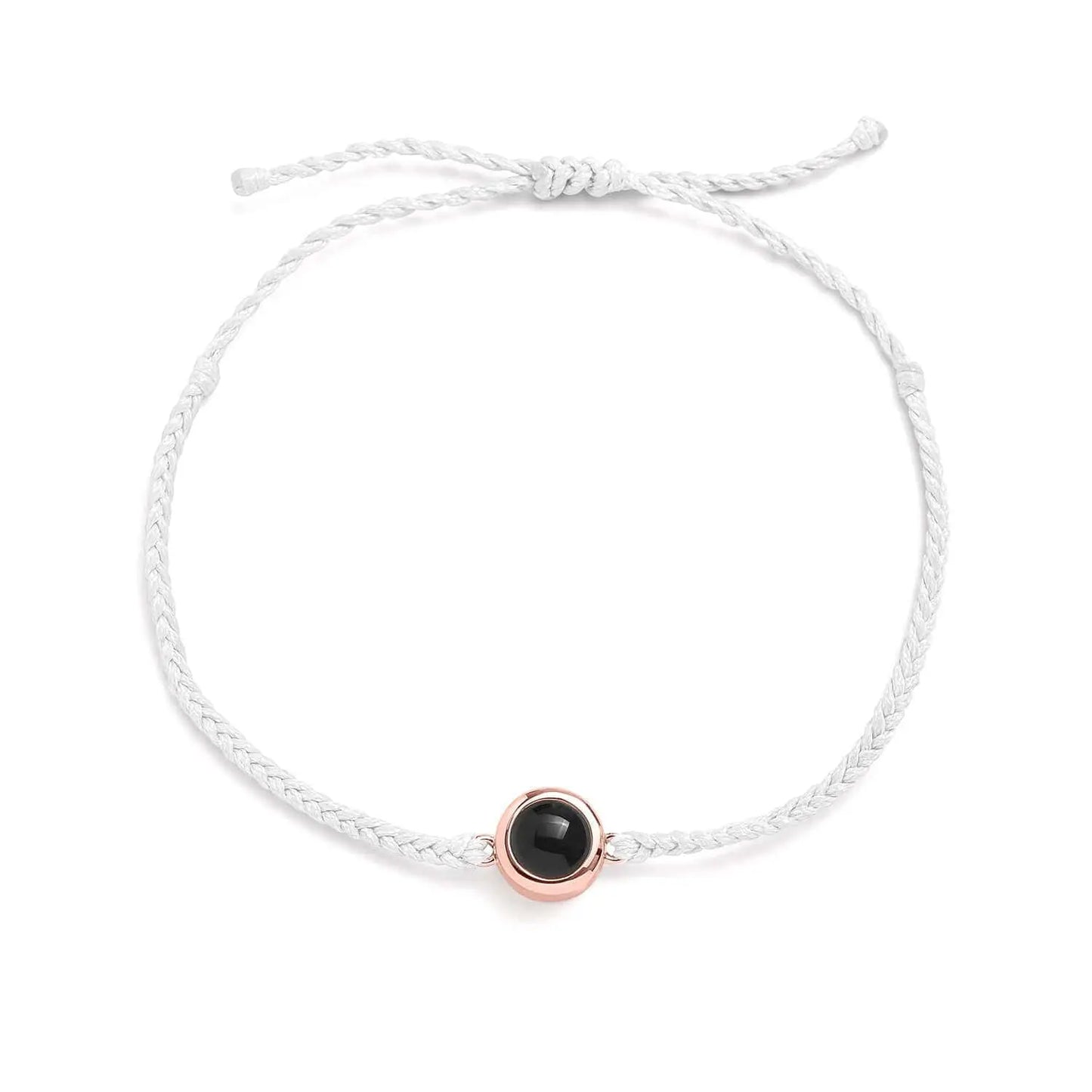 Personalized bracelet with photo - Hvid/Rosaguld