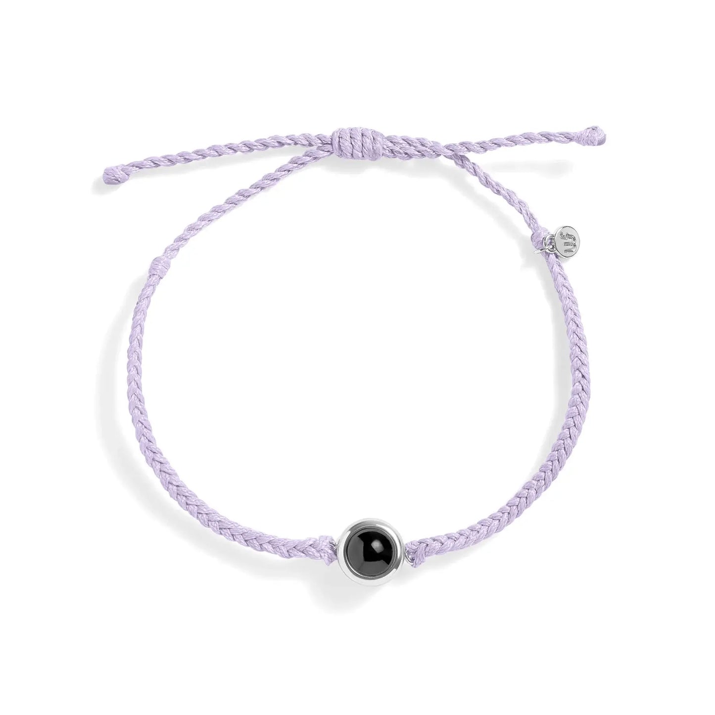 Personalized bracelet with photo - Lilla/Sølv