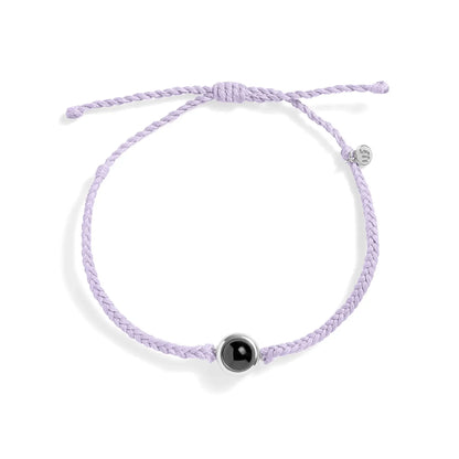 Personalized bracelet with photo - Lilla/Sølv